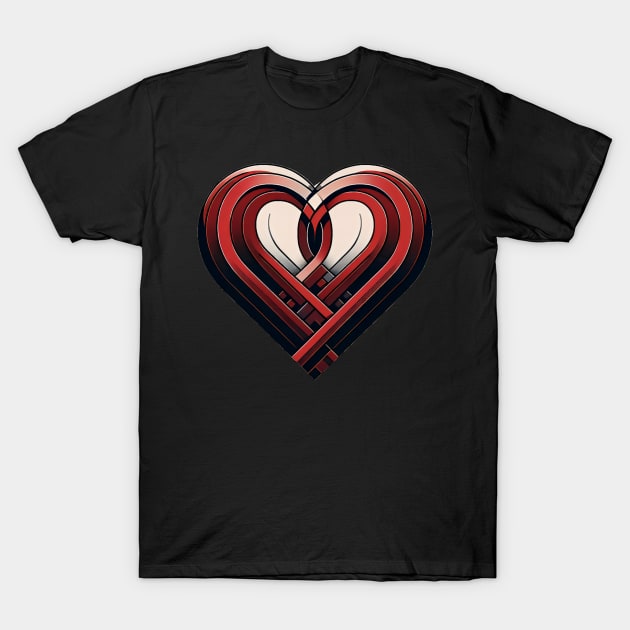 Eternal Embrace: The Heart’s Infinite Journey T-Shirt by heartyARTworks